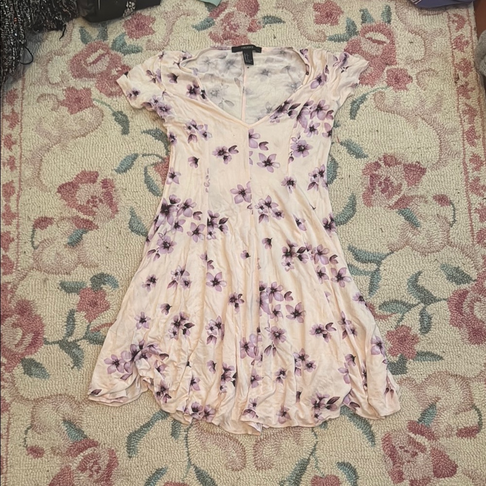 Floral Dress with Purple Flowers